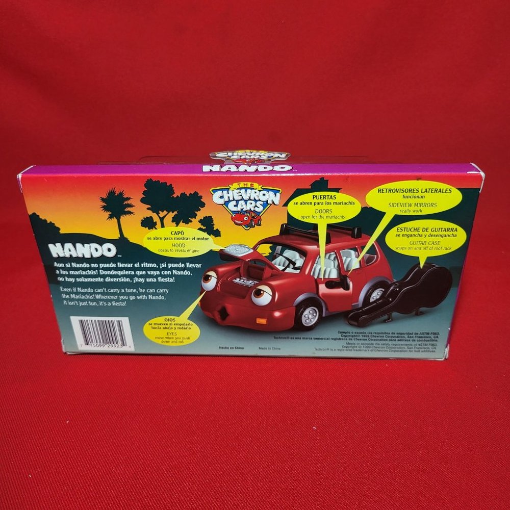 Vintage Chevron Cars Red Nando Collectible Toy Car 1999 - Picture 4 of 13